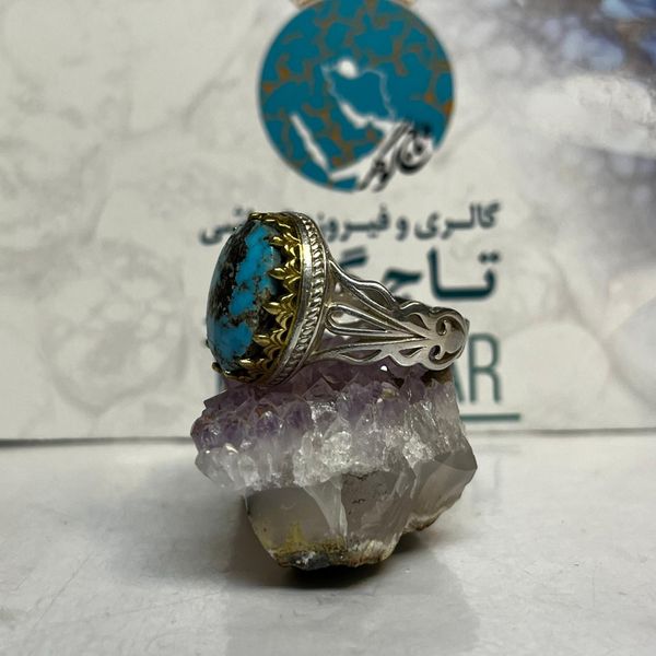 انگشتر فیروزه مردانه درجه یک کد 41