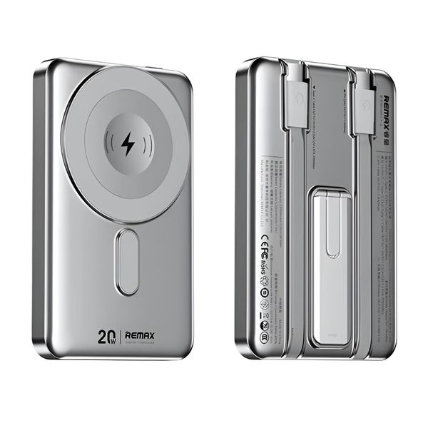 پاوربانک ریمکس مدل CX-2 ظرفیت 10000 میلیآمپر- قابلیت مگسیف وایرلس