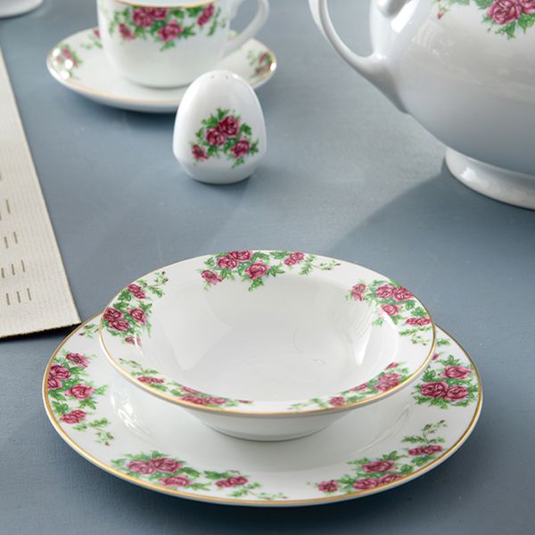 سرویس غذاخوری 102 پارچه چینی زرین ایران سری ایتالیا اف مدل Bidgol درجه یک