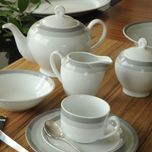 سرویس غذاخوری 102 پارچه چینی زرین ایران مدل ایتالیا اف سیلور لاینر درجه عالی