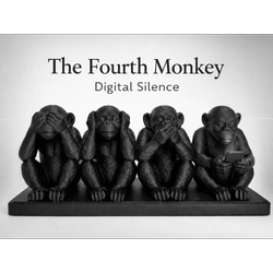 میمون چهارم – مجسمه هنری «سکوت دیجیتال» | The Fourth Monkey