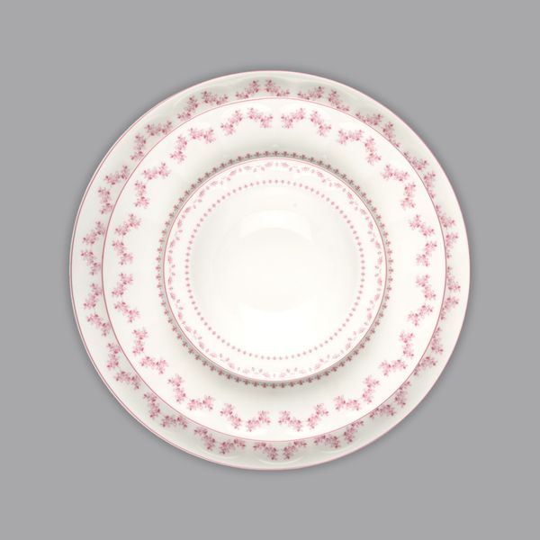 سرویس غذاخوری 29 پارچه 6 نفر چینی زرین ایران مدل فرانسیس سری نئوکلاسیک درجه یک