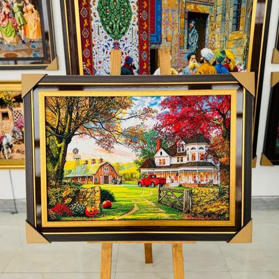 تابلو فرش ماشینی با قاب چوبی 168