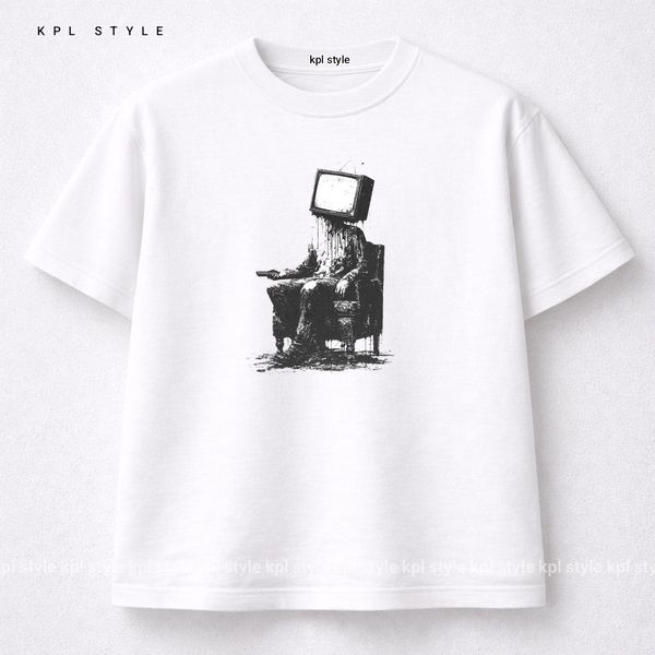 تیشرت باکسی 100٪ پنبه طرح زمان | تنفس‌پذیر | کد 1425