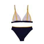 مایو بیکینی برند کاپشی cupshe مدل اسپرت زرد سرمه ای