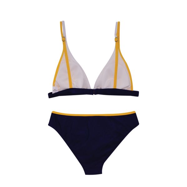 مایو بیکینی برند کاپشی cupshe مدل اسپرت زرد سرمه ای