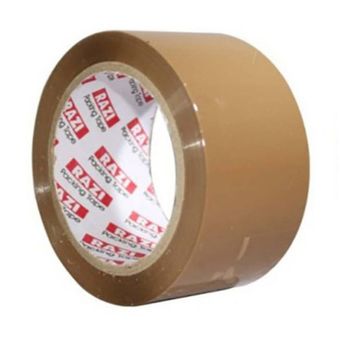 چسب پهن نواری قهوه ای رازی عرض 5 سانت 90 یارد