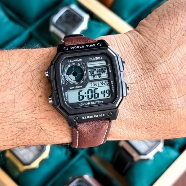 ساعت دیجیتال مردانه جهانی مدل AE1200WHD - 42 میلیمتر - مستر کوالیتی casio سه ماه ضمانت موتوری