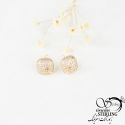 گوشواره ژوپینگ  مربعی میخی کد 6994