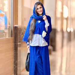 ست دامنشلواری و شومیز پانچو بوهو