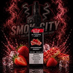 سالت توت فرنگی انرژی زا الفاخر حجم 30 میلی لیتر نیکوتین 25میلی گرم AL-FAKHER strawberry energy 30ML/25MG