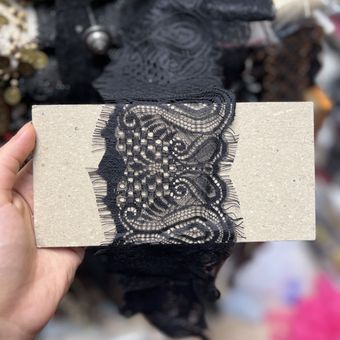 تور مژه ای پهن مشکی 9 متری