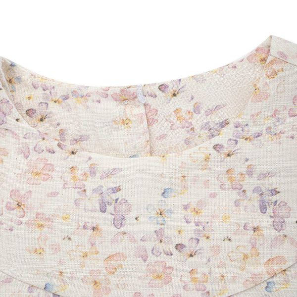 پیراهن آستین کوتاه یقه گرد دخترانه مدل MDSS-CH1805