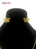 نیم ست زنانه طرح پروانه کد 1004