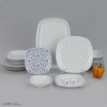 سرویس غذاخوری 27 پارچه 6 نفر چینی زرین ایران مدل کواترو ورنیکا درجه عالی