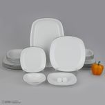 سرویس چینی 27 پارچه غذاخوری چینی زرین ایران سری کواترو مدل سمن درجه عالی