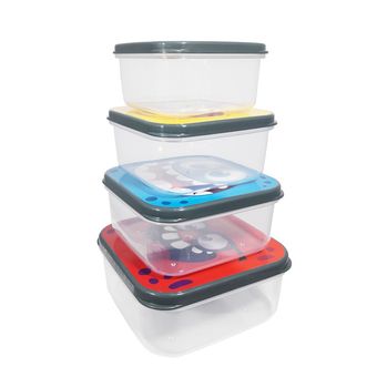 ظرف نگهدارنده هوبی لایف مدل Fun Box مجموعه 4 عددی
