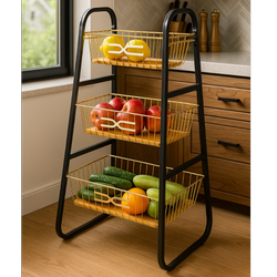 جا سیبزمینی و پیاز 3 طبقه مستطیلی آیسل مدل 1222