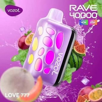 پاد یکبار پاد وزول راو 40,000 پاف –Vozol Rave 40,000 -مصرف طعم لاو777 vozol rave 40000 puffs وزول پاد وزول | VOZOL