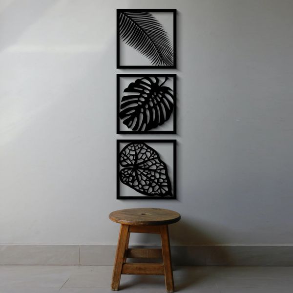 دیوارکوب مدل چوبی کد T40 l مجموعه 3 عددی