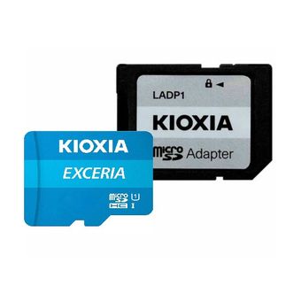 کارت حافظه‌ microSDHC کیوکسیا مدل EXCERIA کلاس 10 استاندارد ظرفیت 16 گیگابایت به همراه آداپتور SD