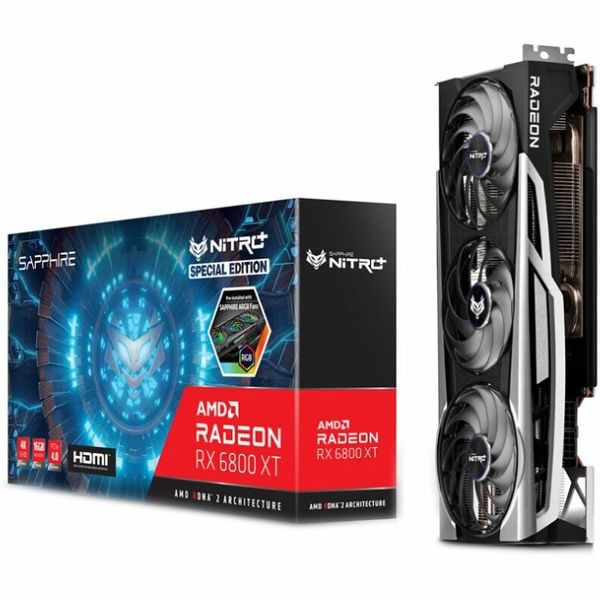 کارت گرافیک سافایر مدل RX6800XT Nitro+ با حافظه 16 گیگابایت GDDR6