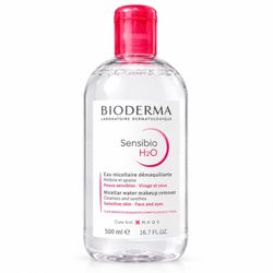 میسلار واتر و پاک کننده آرایش بایودرما Sensibio H2O پوست حساس 500 میل