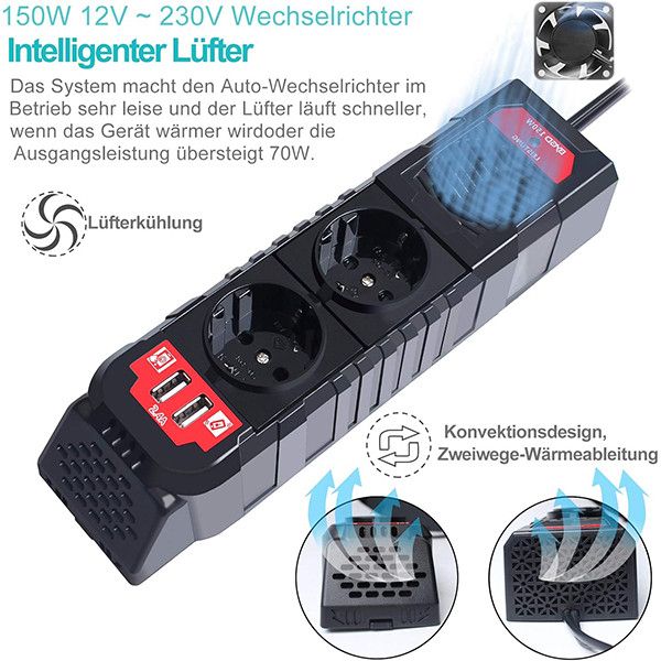اینورتر برق فندکی خودرو بیگد مدل E8963W-150W