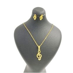 نیم ست استیل طرح نت موسیقی