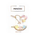 سنجاق مو زنانه طرح بابونه نگین دار مدل قلب و ماه کد 4020 بسته 2 عددی*566