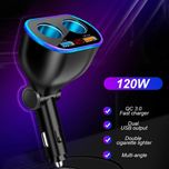 شارژر فندکی 120 وات 4 پورت مدل AGK_C301