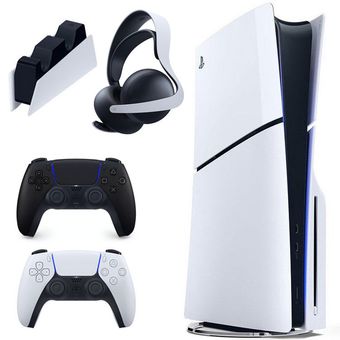 کنسول بازی سونی مدل PlayStation 5 Slim ظرفیت یک ترابایت ریجن 2016A اروپا به همراه دسته اضافی و پایه شارژر و هدست Elite*586