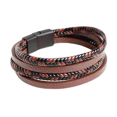 دستبند مردانه مدل ریکاردو چرم طبیعی کد 2200