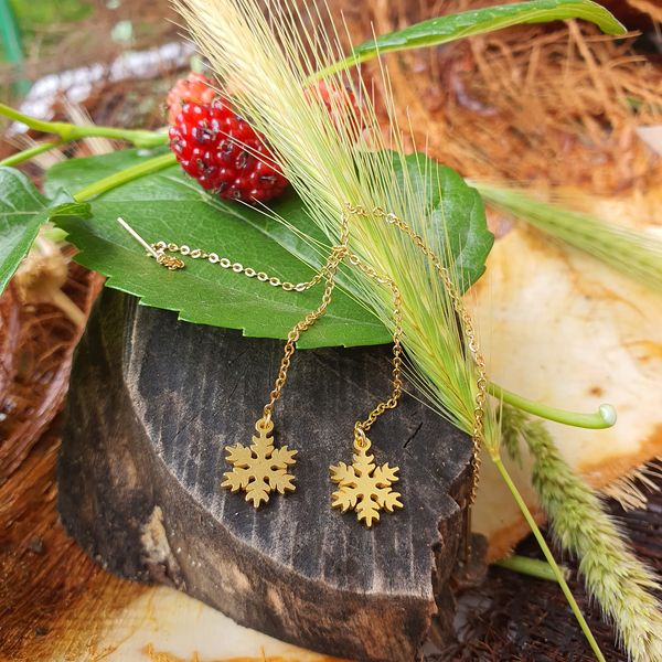 گوشواره زنانه طرح برف کد GO1471