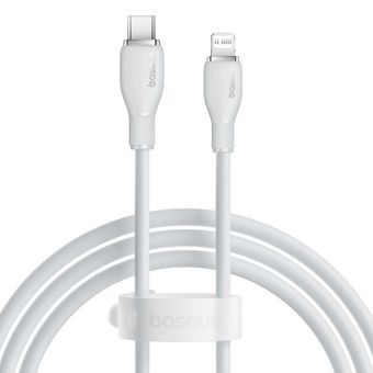 کابل تبدیل USB-C به لایتنینگ بیسوس مدل Pudding Series 20W طول 120 سانتی متر