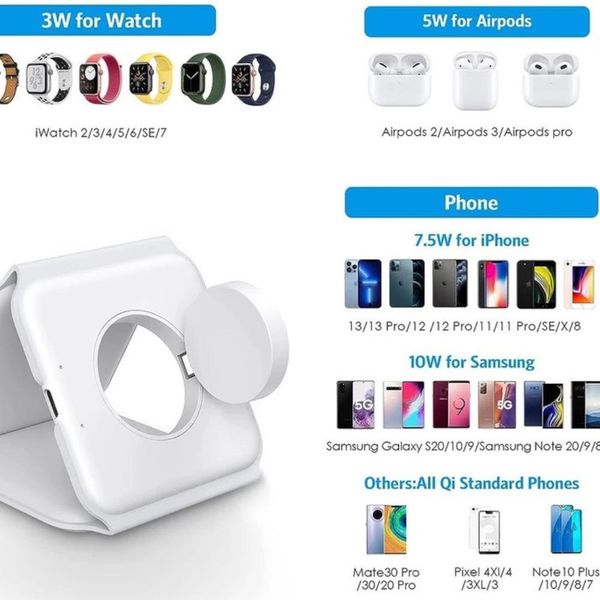شارژر بی سیم مدل 3in1 magnetic wireless charger