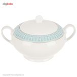 سرویس 102 پارچه چینی زرین ایران سری ایتالیا اف مدل سپید صدف درجه یک