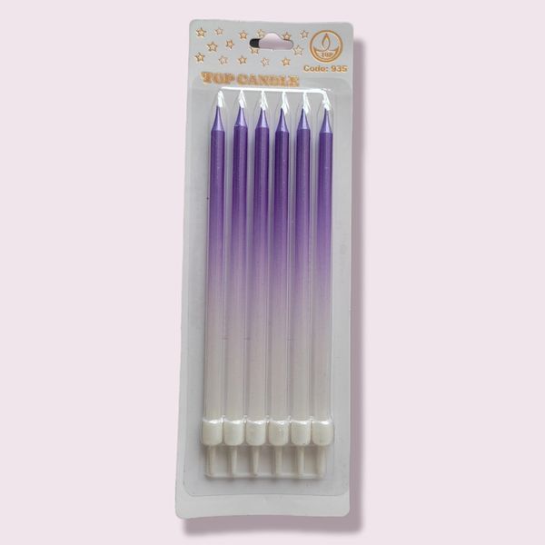 شمع تولد مدل تاپ  بسته 6 عددی