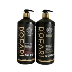 شامپو مو دوفاری مدل sulfate free حجم 1000 میلی لیتر به همراه نرم کننده مو دوفاری حجم 1000 میلی لیتر