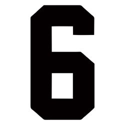 استیکر لباس و پارچه طرح عدد 6 مجموعه 2 عددی