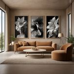 طرح‌ سیاه و سفید چهره‌ و گل