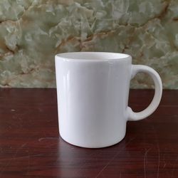 ماگ سرامیکی سفید ساده طرخ استوانه ای
