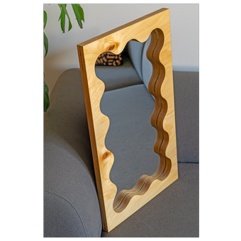 آینه دیواری چوبی بزرگ