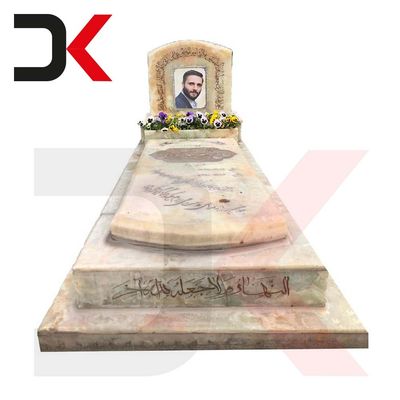 سنگ قبر مرمر نباتی ساده و شیک کد 006