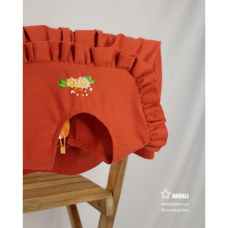 پیراهن دخترانه مُروا رنگ نارنجی