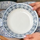 بشقاب گود دور آبی