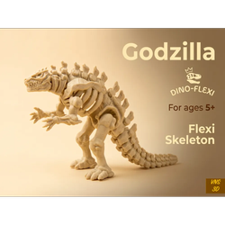 فیگور مفصلی اسکلت گودزیلا پرینت سهبعدی | Flexi Skeleton Godzilla