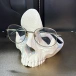 استند دکوری “جمجمه‌ی مینیمال” (Skull Bowl & Glasses Holder)