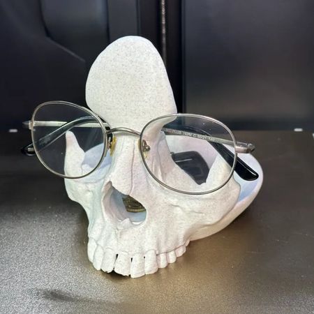 استند دکوری “جمجمه‌ی مینیمال” (Skull Bowl & Glasses Holder)
