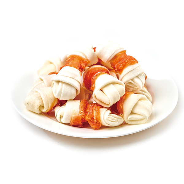 تشویقی سگ دورپیچ فلورایدی با طعم مرغ ونپی / Wanpy chicken & rawhide wraps